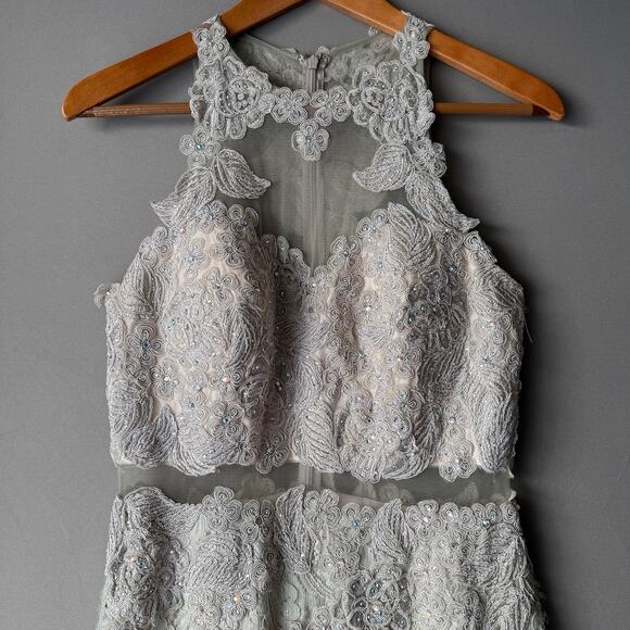 Aspeed sz L toupe gray formal‎ lace gown - Picture 2 of 9